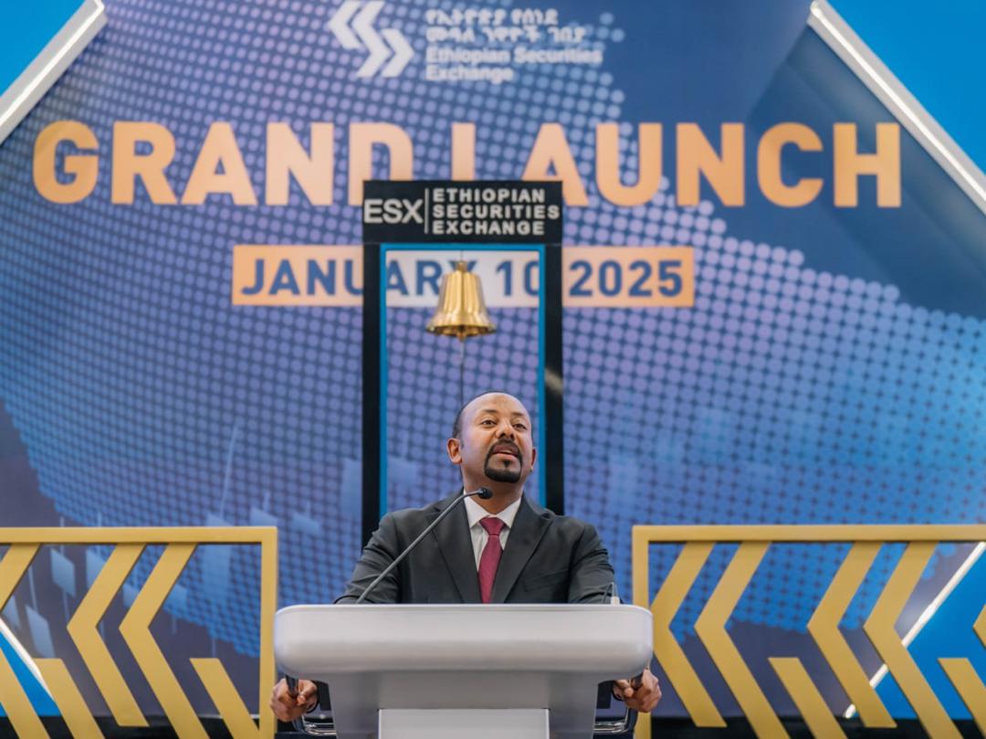 Prime Minister of FDRE, H.E Dr. Abiy Ahmed Ali speaking at the Grand Launch of Ethiopian Securities Exchange  